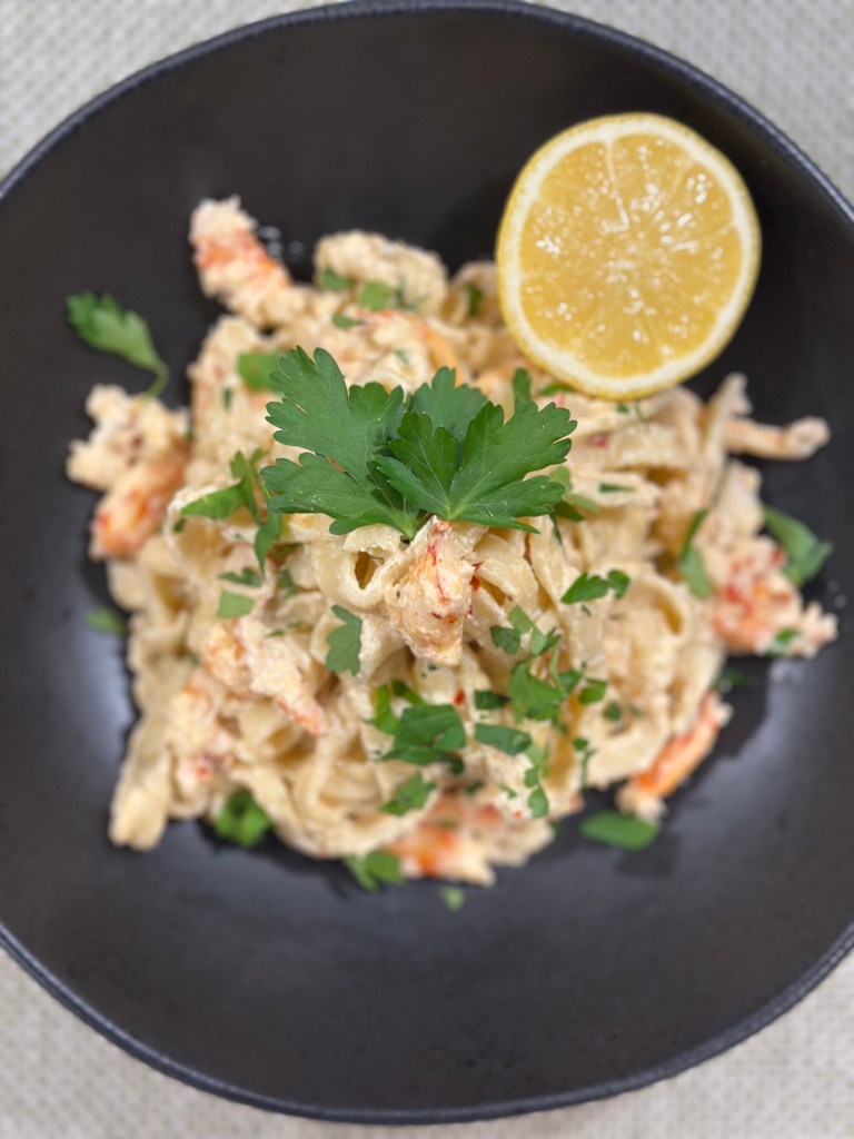 spiny lobster alfredo