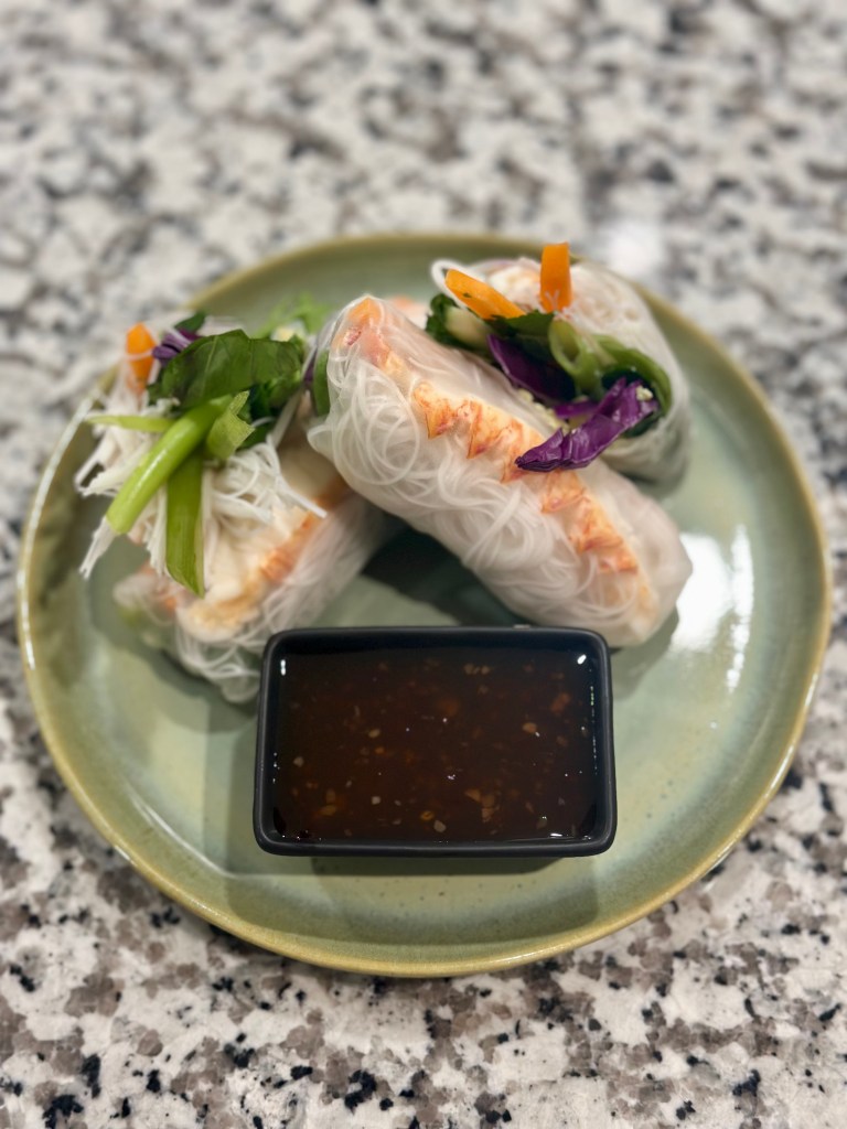 spiny lobster spring rolls