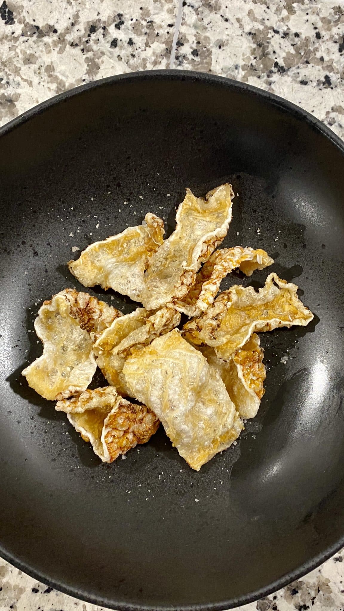 crispy hogfish skin chips