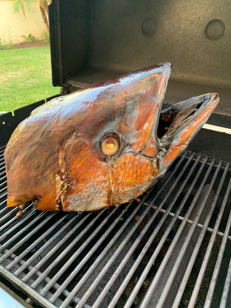 grilled tuna head